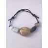 Bracelet unique recyclage perle jeans local français annsocreations.fr