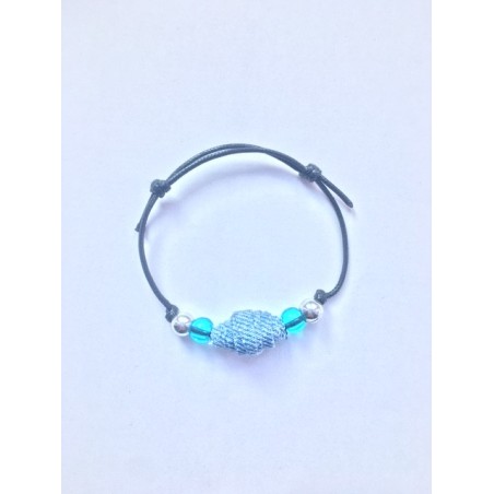 annsocreations.fr bracelet perle jeans pièce unique confection française recyclage original assortiment de perles forme matière