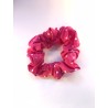 annsocreations.fr chouchou tissu ROSE A POIS BLANC pièce unique confection française recyclage original local