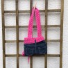annsocreations.fr petit sac rose à pois blanc unique original recyclé local confection française jeans création originale sympa